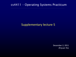 Supplementary Lecture 5