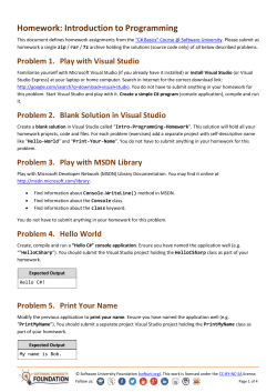 C# Basics - Homework