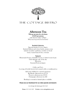 Afternoon Tea - Cottage Bistro