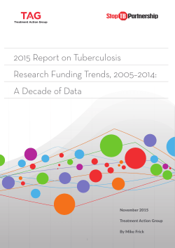 2015 Report on Tuberculosis Research Funding Trends, 2005&ndash;2014