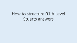 How to structure 01 A Level Stuarts answers