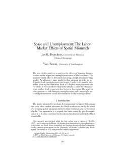 Space and Unemployment: The Labor
