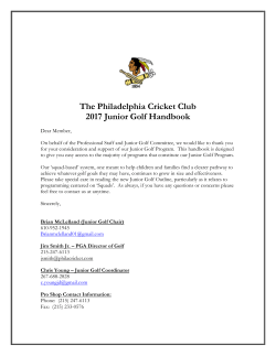 The Philadelphia Cricket Club Junior Golf Camp