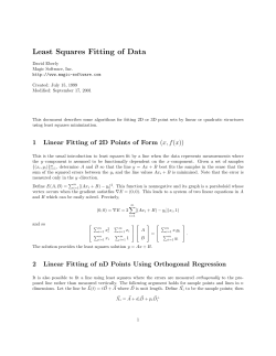 Least Squares Fitting of Data