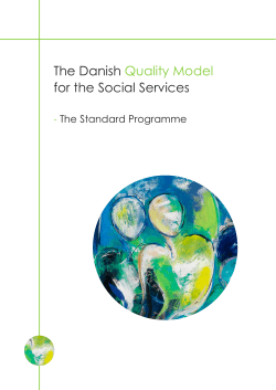 The Danish Quality Model for the Social Services