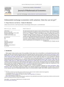 Journal of Mathematical Economics Unbounded