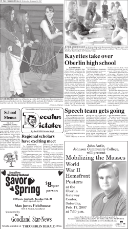 Kayettes take over Oberlin high school Speech team gets going