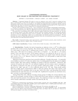 COMPRESSED SENSING: HOW SHARP IS THE RESTRICTED