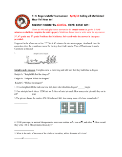 TH Rogers Math Tournament 2/24/16 Calling all