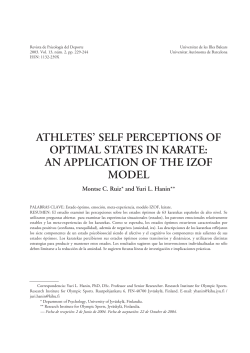 athletes` self perceptions of optimal states in - C.O.N.I.