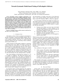 Towards Systematic Model-based Testing of Self