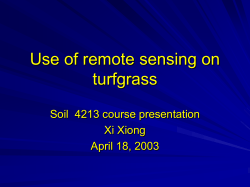 Use of remote sensing on turfgrass