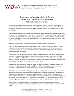 Statement by Secretary John A. Scocos