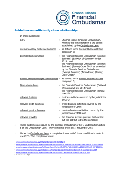 Guidelines on sufficiently close relationships