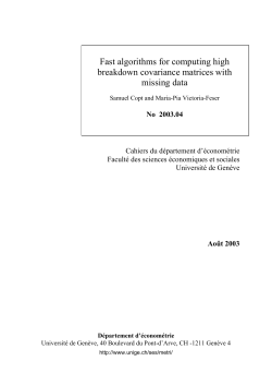 Fast algorithms for computing high breakdown covariance matrices