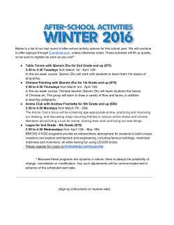 Below is a list of our last round of afterschool activity options for this