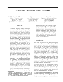 Impossibility Theorems for Domain Adaptation