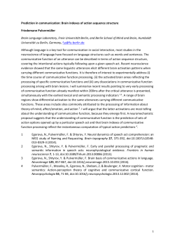 Prediction in communication: Brain indexes of action sequence