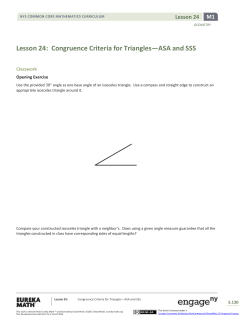 Geometry Module 1, Topic D, Lesson 24: Student Version
