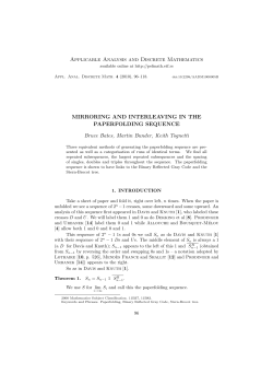 Applicable Analysis and Discrete Mathematics MIRRORING AND