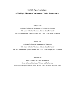 Mobile App Analytics: A Multiple Discrete-Continuous