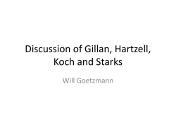 Discussion of Gillan, Hartzell, Koch and Starks