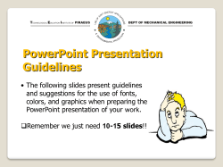 PowerPoint Presentation Guidelines