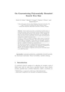 On Guaranteeing Polynomially Bounded Search Tree Size