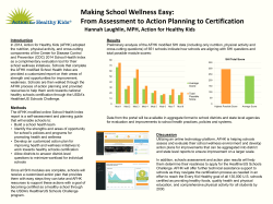 Making School Wellness Easy: From Assessment to Action Planning