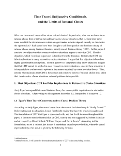 Time Travel, Subjunctive Conditionals, and the Limits of Rational