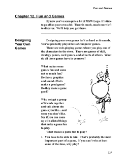Chapter 12. Fun and Games