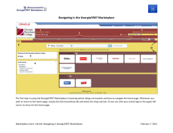 Navigating in the GeorgiaFIRST Marketplace