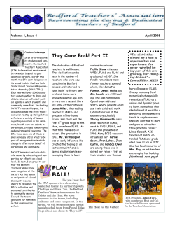 PLAY BALL! - Bedford Teachers Association