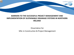 BARRIERS TO THE SUCCESSFUL PROJECT MANAGEMENT AND