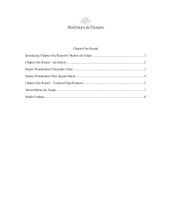 Chapter One Round