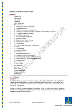 AP209 Election Period Policy