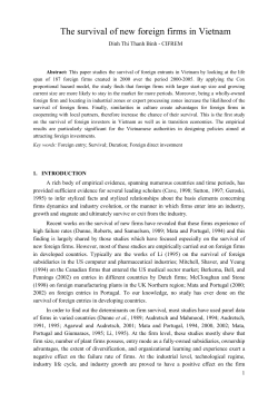 The survival of new foreign firms in Vietnam