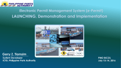 (e-Permit) APPLICATION MODULE - e-PMS