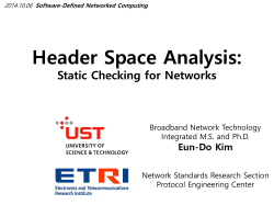Header Space Analysis