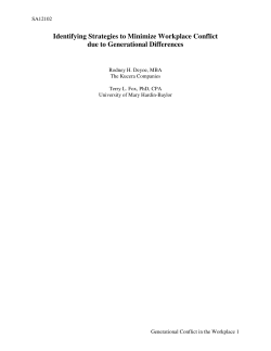 Identifying Strategies to Minimize Workplace Conflict due to