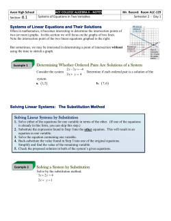 Systems of Linear Equations and Their Solutions