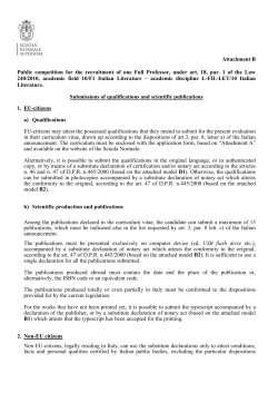 Attachement B - Scuola Normale Superiore