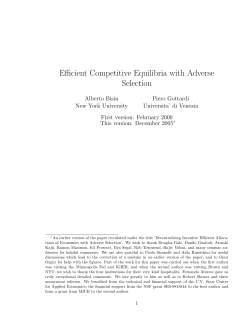Efficient Competitive Equilibria with Adverse Selection