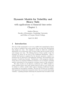 Dynamic Models for Volatility and Heavy Tails with applications to
