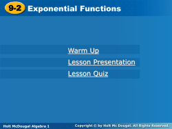 Exponential Functions