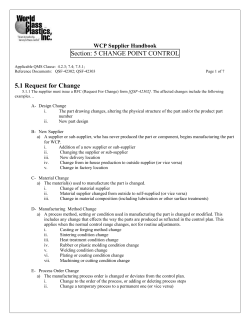 Change Point Control - World Class Plastics, Inc.