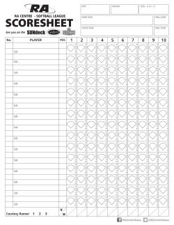 scoresheet - RA Centre