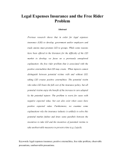 Legal Expenses Insurance and the Free Rider Problem