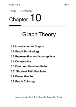 Chapter 10 - Graph Theory