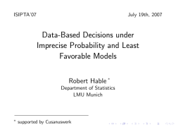 Data-Based Decisions under Imprecise Probability and Least
